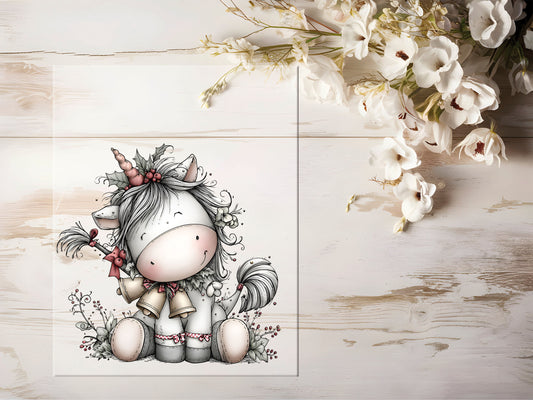 Bügelbild - Wintereinhorn #2260