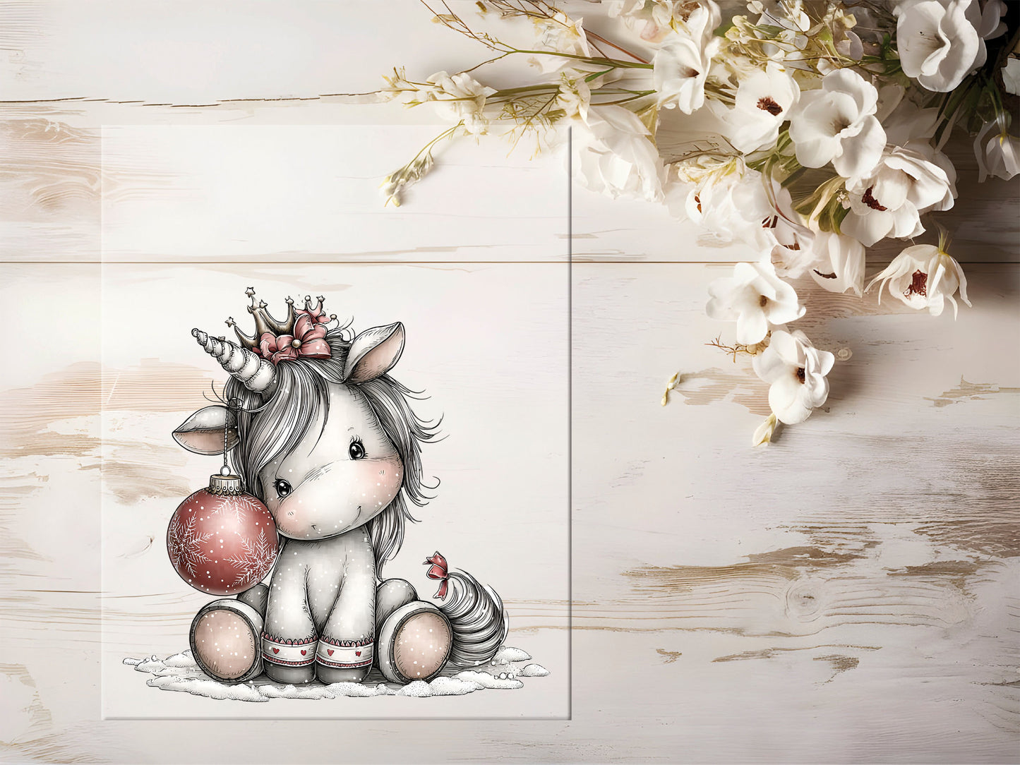 Bügelbild - Wintereinhorn #2257