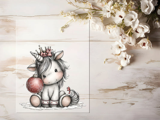 Bügelbild - Wintereinhorn #2257