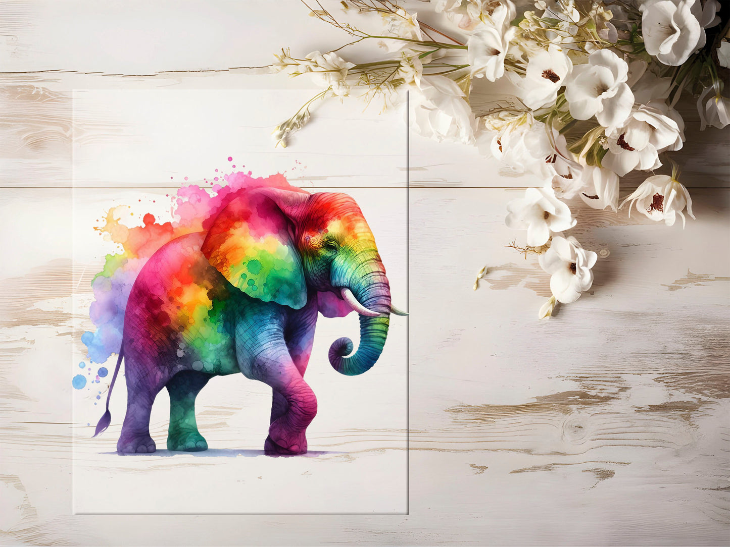 Bügelbild - Bunt Elefant #1355