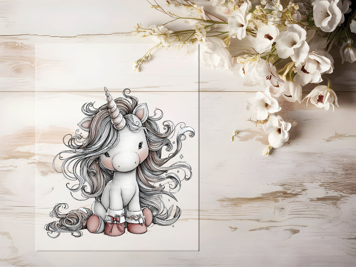 Bügelbild - Wintereinhorn #2255