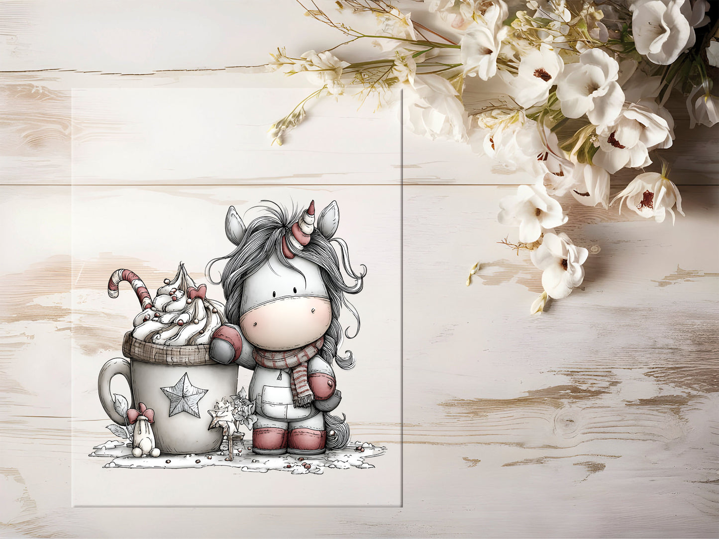 Bügelbild - Wintereinhorn #2253