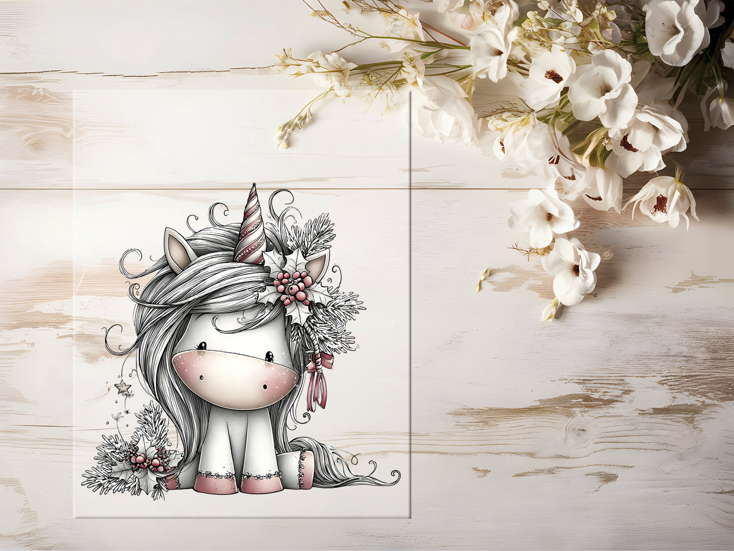 Bügelbild - Wintereinhorn #2252