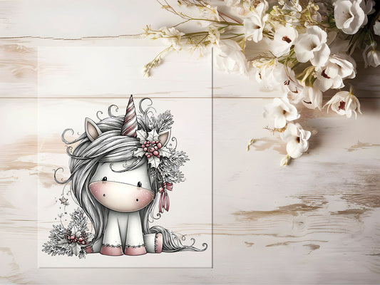 Bügelbild - Wintereinhorn #2252