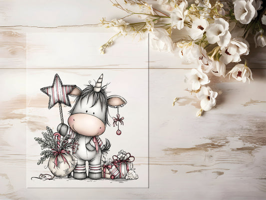 Bügelbild - Wintereinhorn #2250