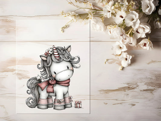 Bügelbild - Wintereinhorn #2248