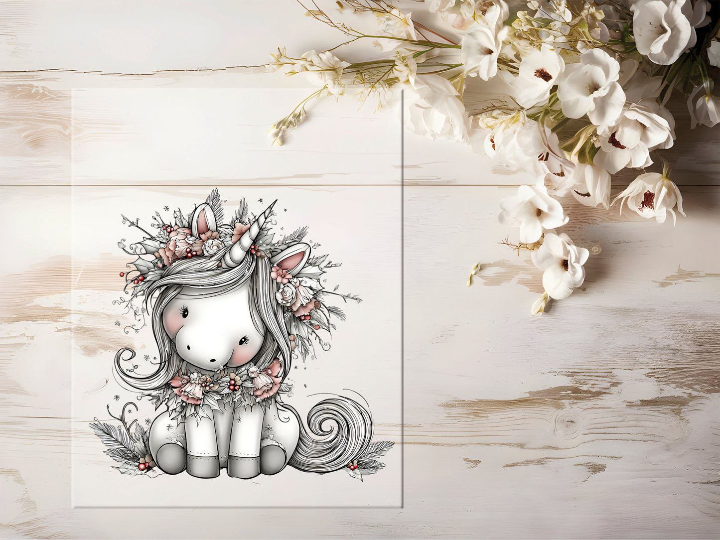 Bügelbild - Wintereinhorn #2247