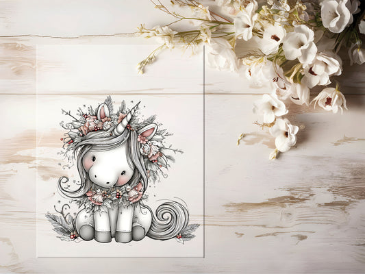 Bügelbild - Wintereinhorn #2247