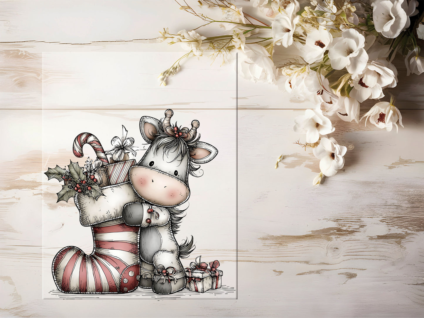 Bügelbild - Winteresel #2246