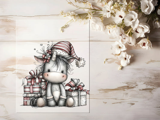 Bügelbild - Wintereinhorn #2245