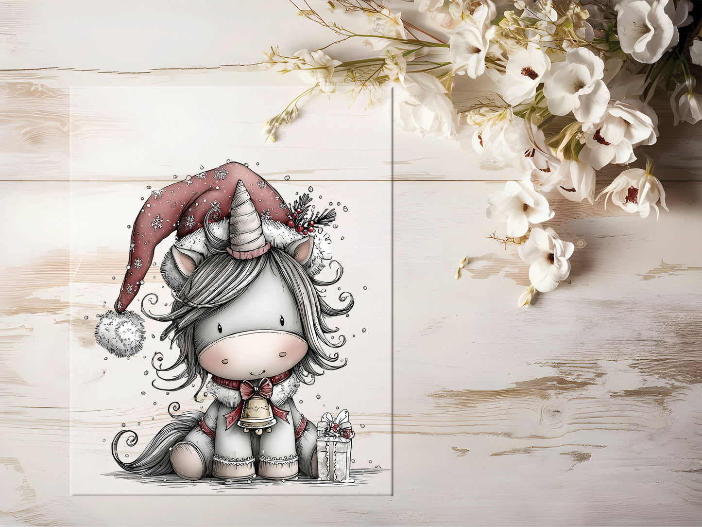 Bügelbild - Wintereinhorn #2244