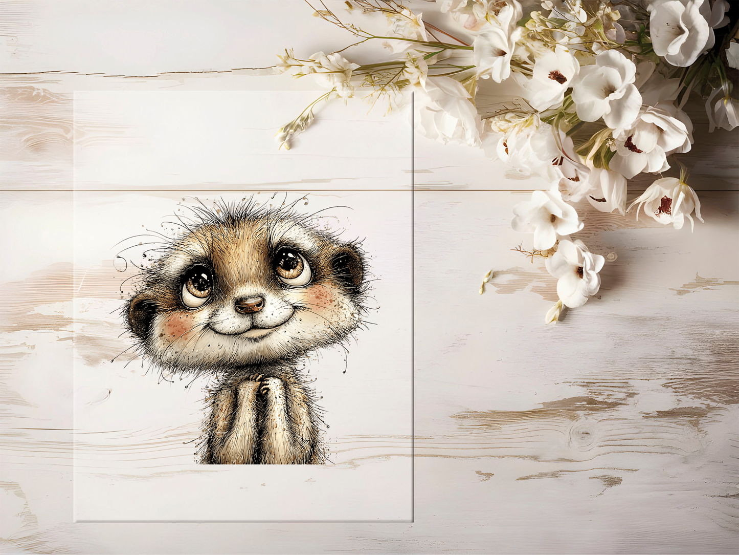 Auktion - Bügelbild - Erdmännchen #2453- 15cm