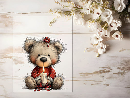 Bügelbild - Winterbär #2221