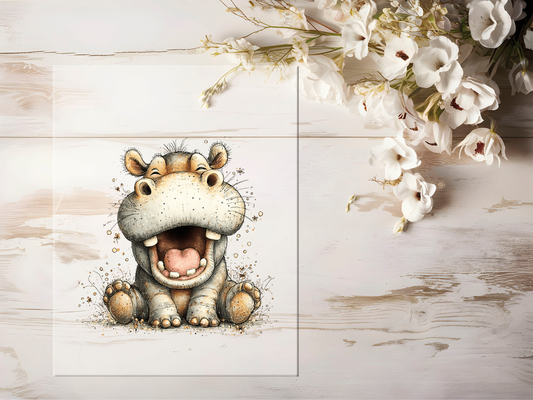 Bügelbild - Nilpferd #2432