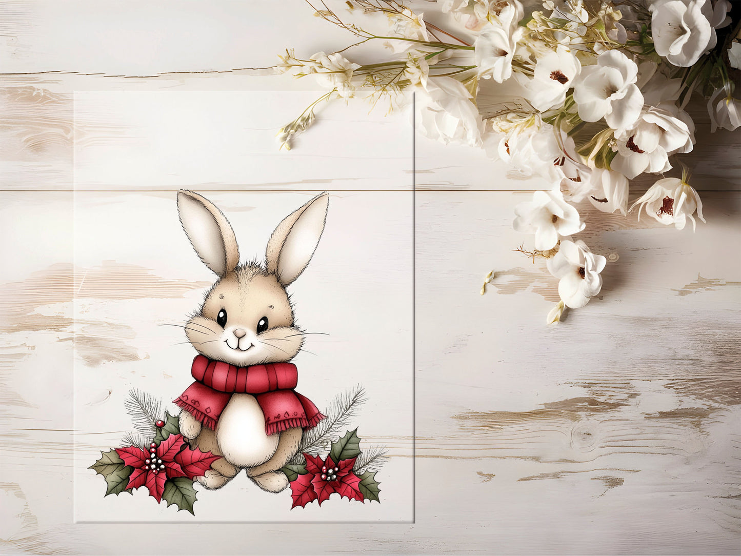 Bügelbild - Winterhase #2210