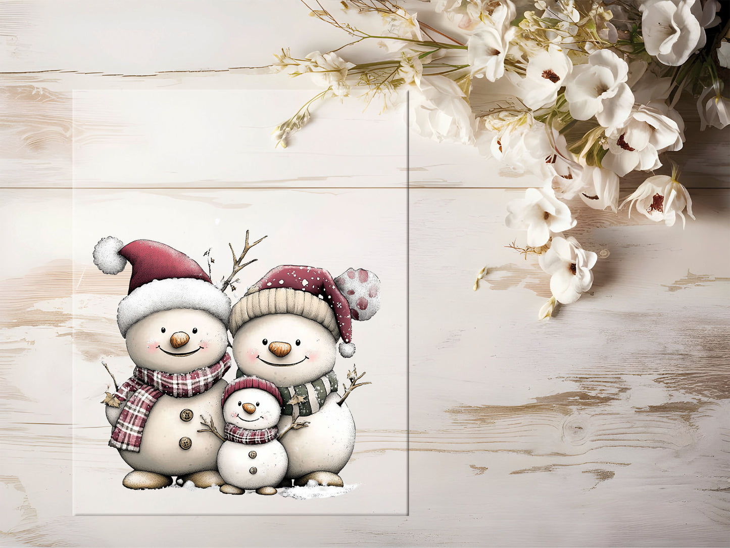 Bügelbild - Schneemänner #2208