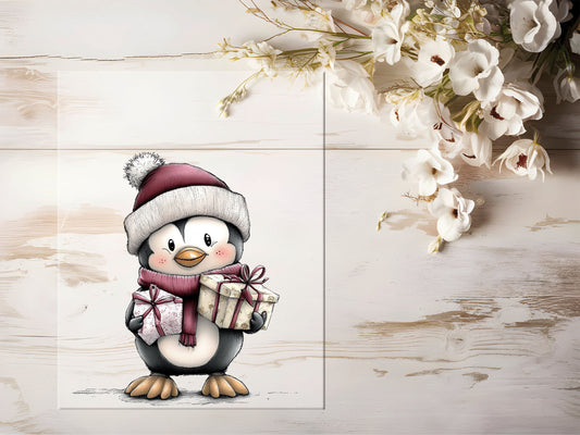 Bügelbild - Winterpinguin #2202