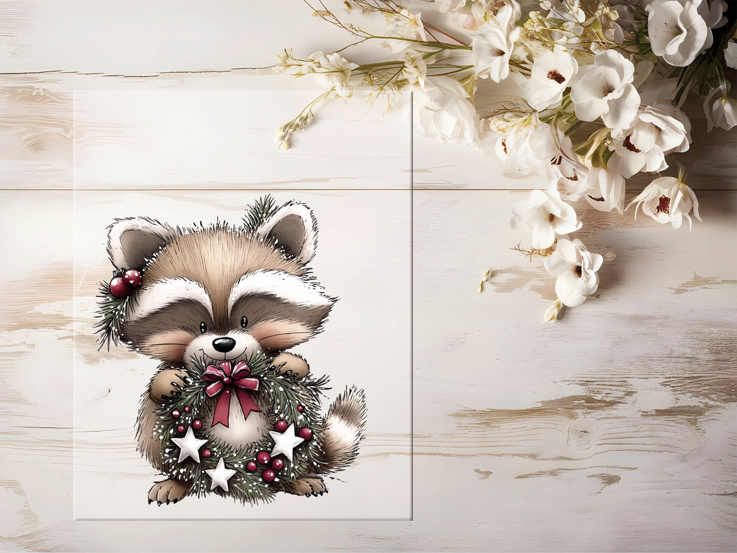 Bügelbild - Winterwaschbär #2200