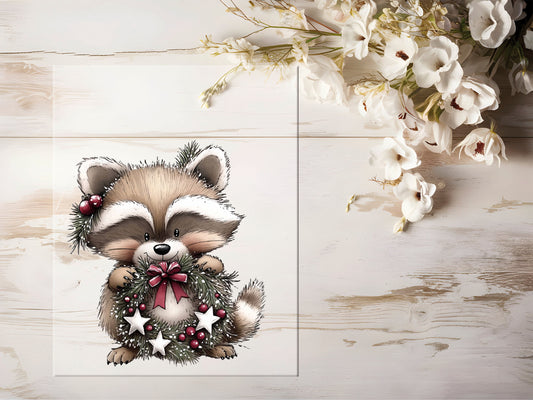 Bügelbild - Winterwaschbär #2200