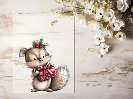 Bügelbild - Wintereichhörnchen #2197