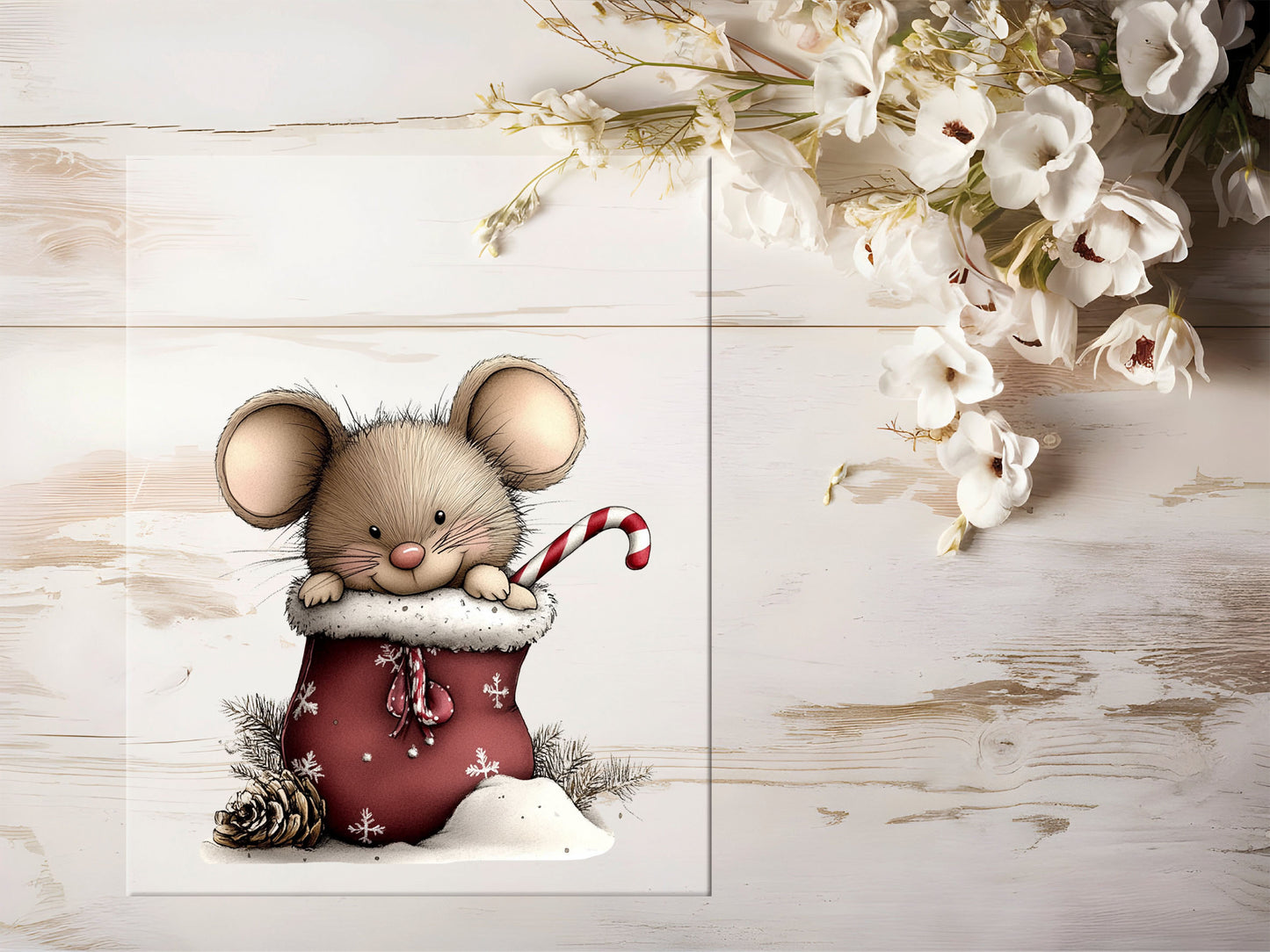 Bügelbild - Wintermaus #2195