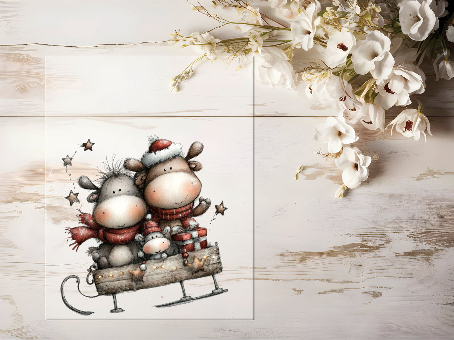 Bügelbild - Elch Pärchen #2190