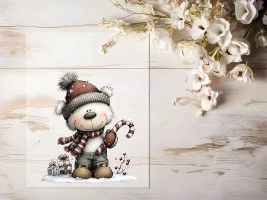 Bügelbild - Winterbär #2188