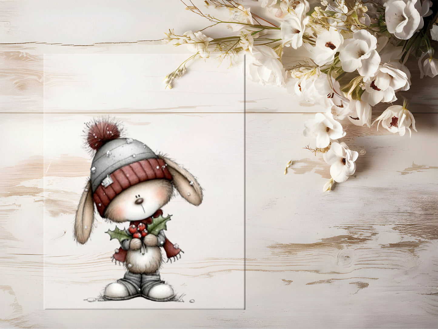 Bügelbild - Winterhase #2183