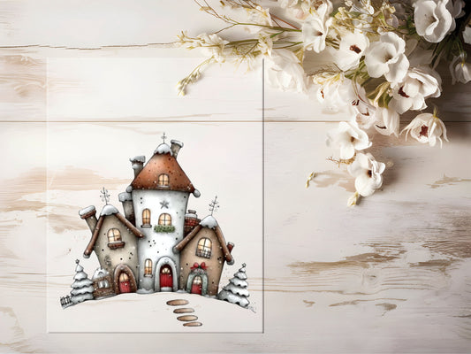 Bügelbild - Winterdorf #2182