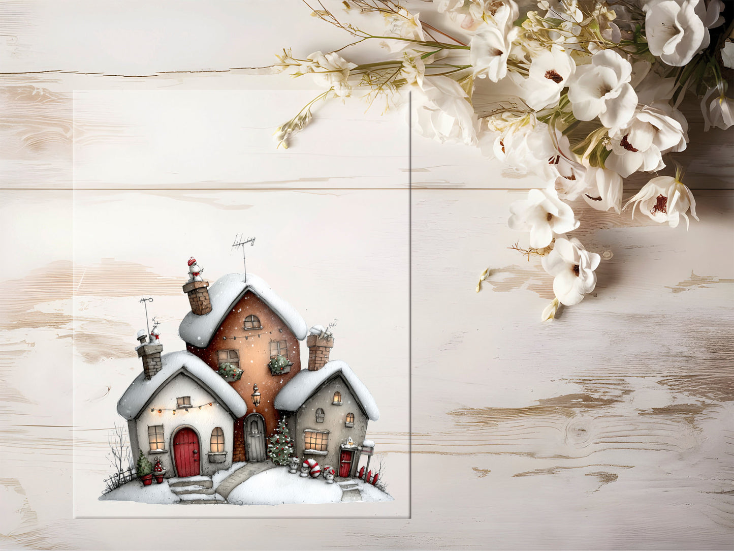 Bügelbild - Winterdorf #2181