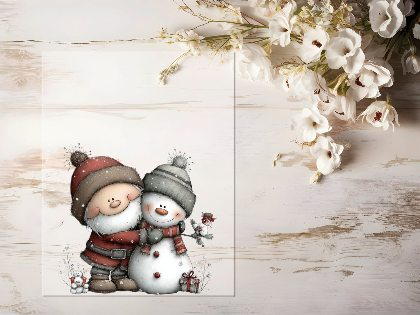 Bügelbild - Schnemann & Weihnachtsmann #2166