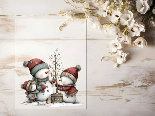 Bügelbild - Schneemänner #2165