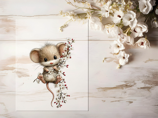 Bügelbild - Frühlingstiere Maus #2343