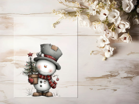 Bügelbild - Schneemann #2163