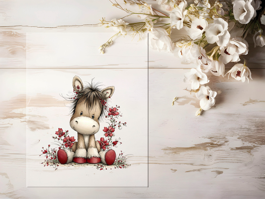 Bügelbild - Frühlingstiere Pferd #2341