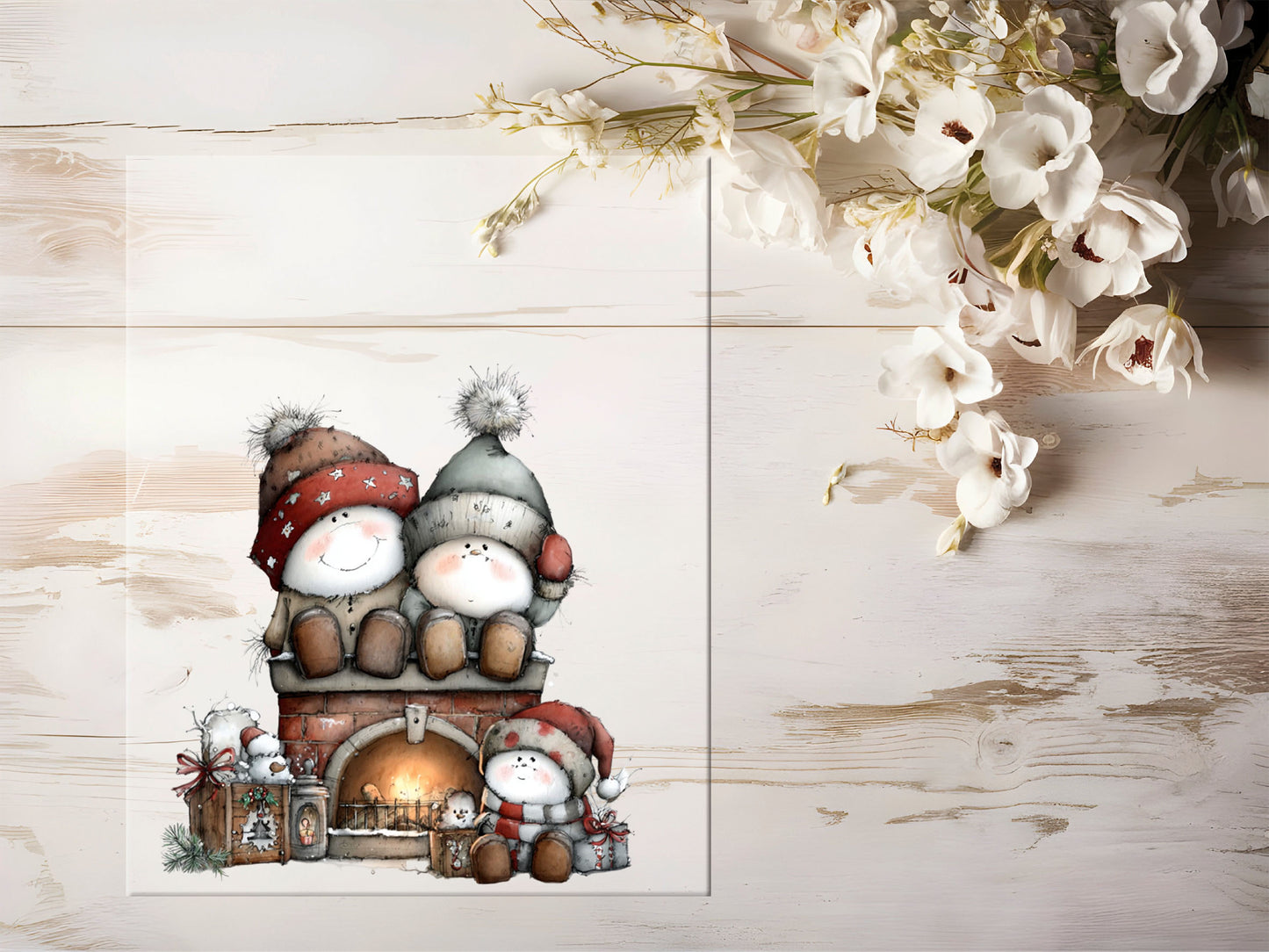 Bügelbild - Schneemänner #2162