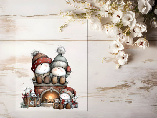 Bügelbild - Schneemänner #2162