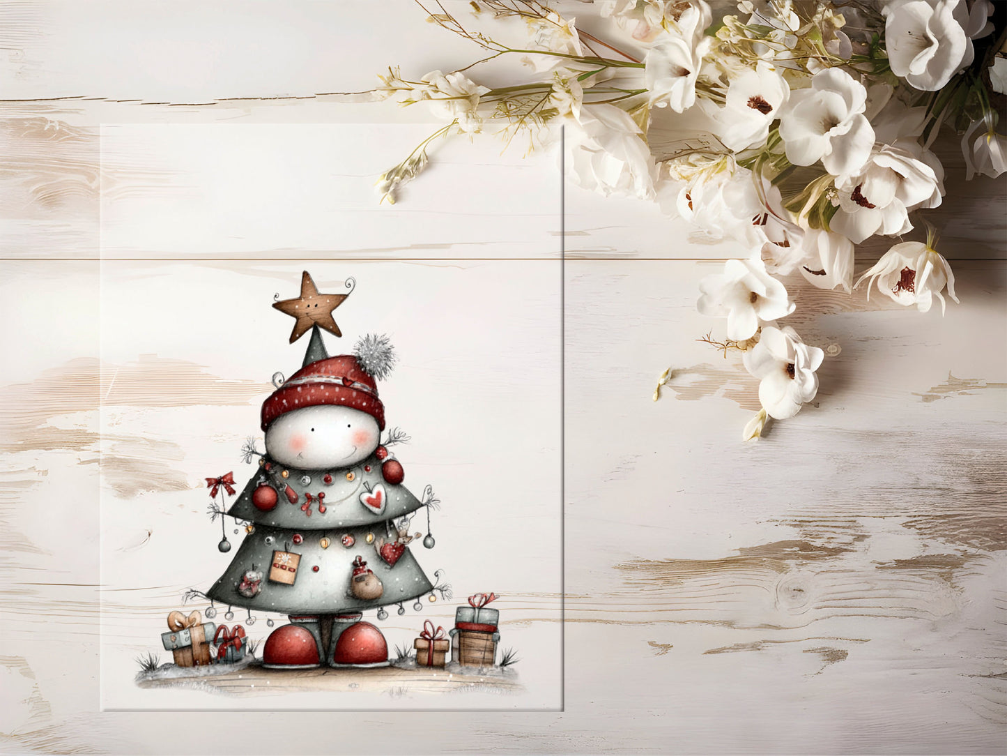 Bügelbild - Schneemann im Kostüm #2159