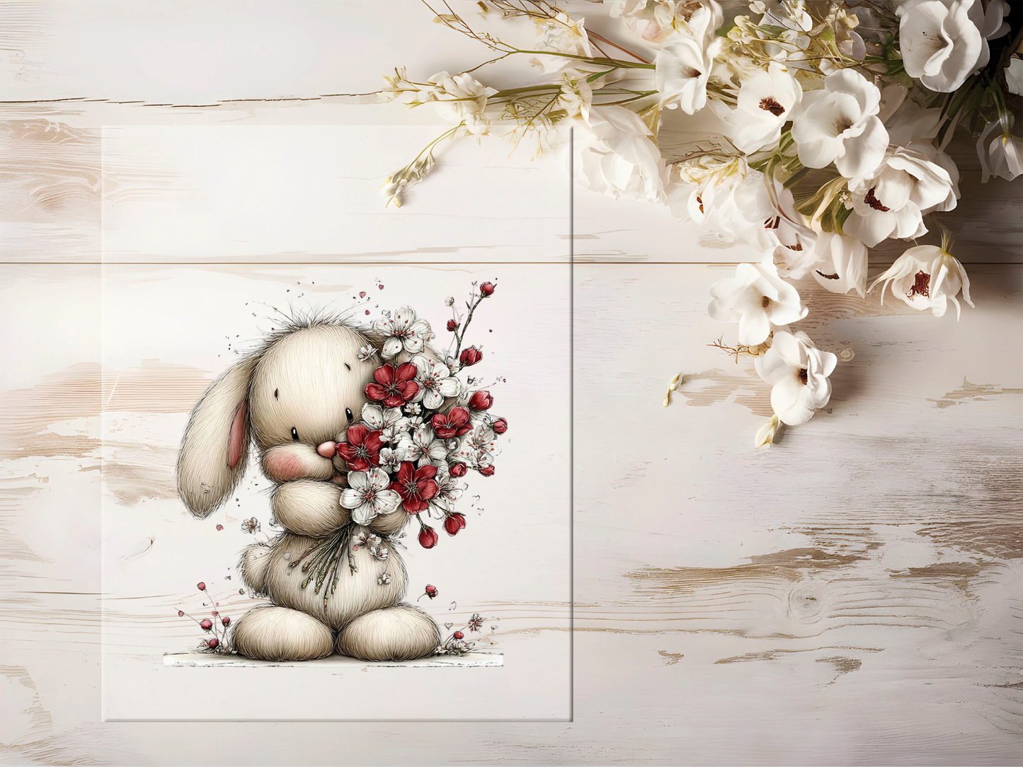 Bügelbild - Frühlingstiere Hase #2332