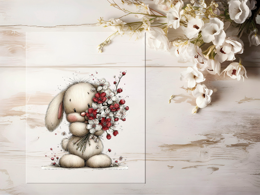 Bügelbild - Frühlingstiere Hase #2332