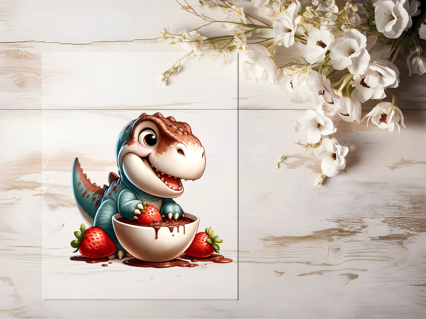 Bügelbild - Schokoladen Dino #1366