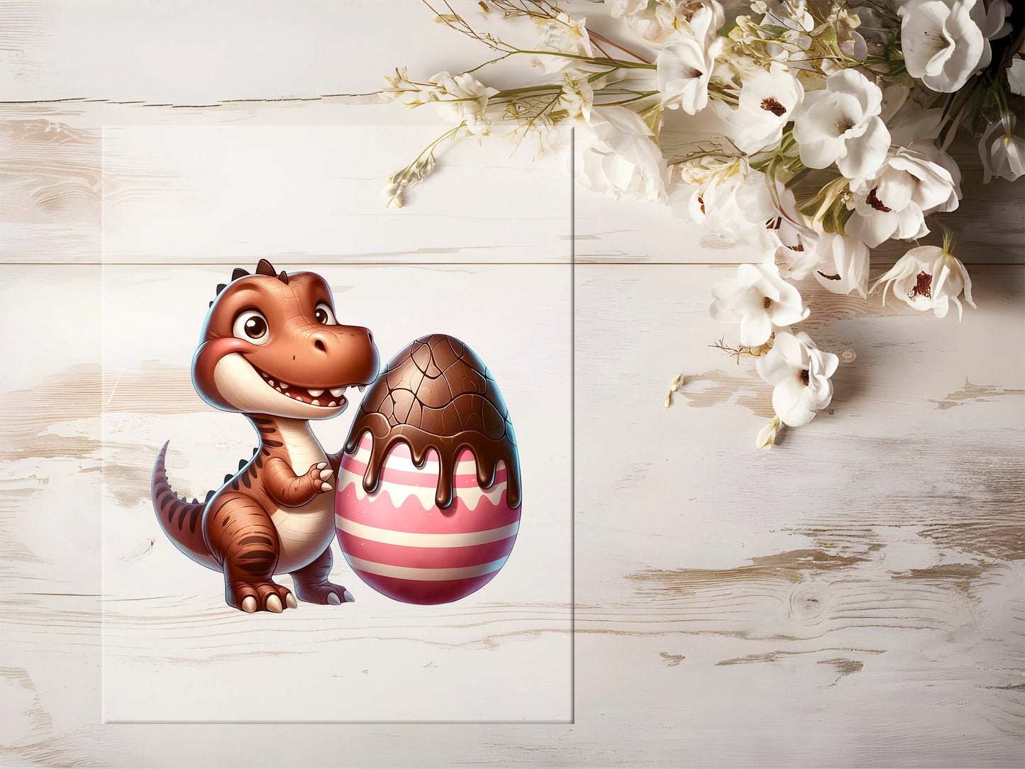 Bügelbild - Schokoladen Dino #1364