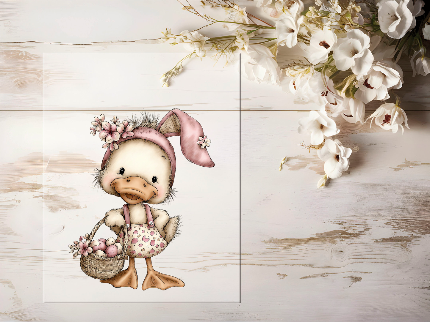 Auktion - Bügelbild - Süße Ente #2370- 15cm