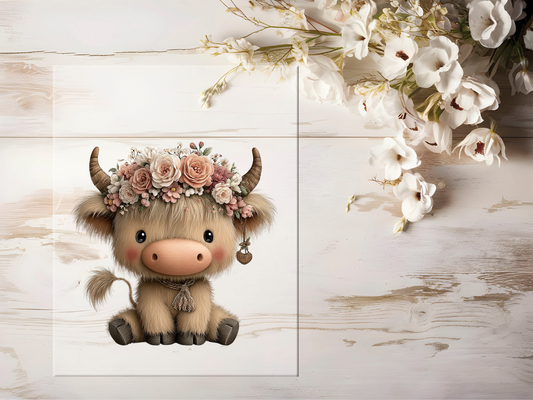 Bügelbild - Highland Kuh #2300