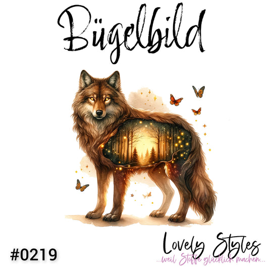 Bügelbild - Herbst Wolf #0219