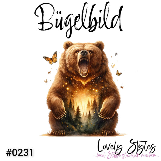 Bügelbild - Herbst Bär  #0231