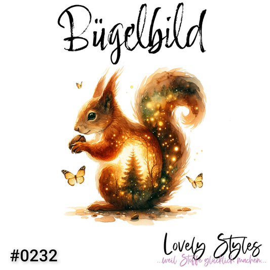 Bügelbild - Herbst Eichhörnchen #0232