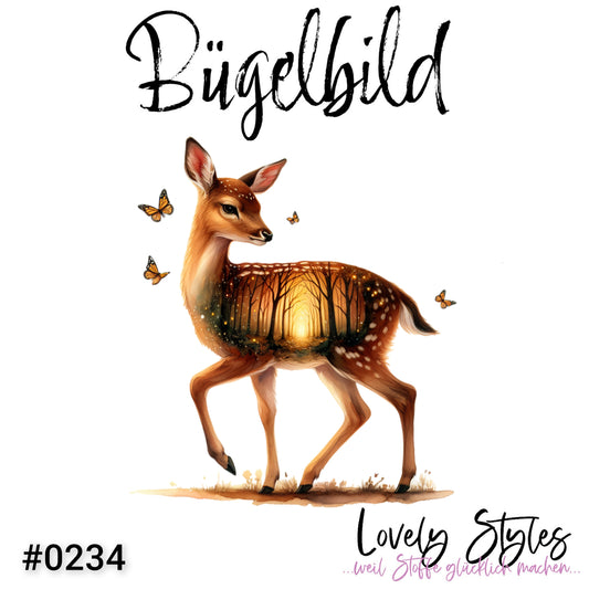 Bügelbild - Herbst Reh #0234