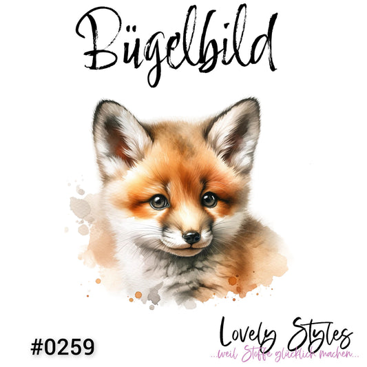 Bügelbild - Watercolour Fuchs #0259