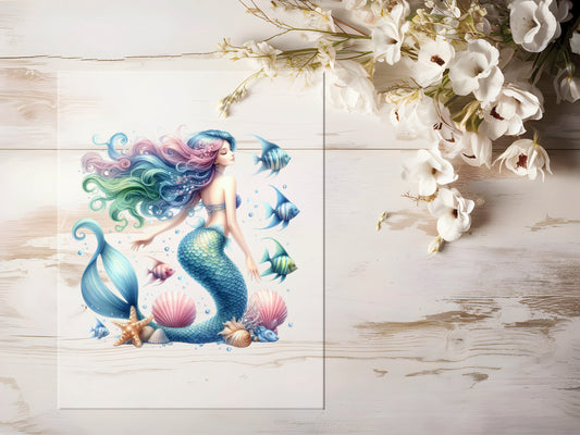 Bügelbild - Meerjungfrau #0779